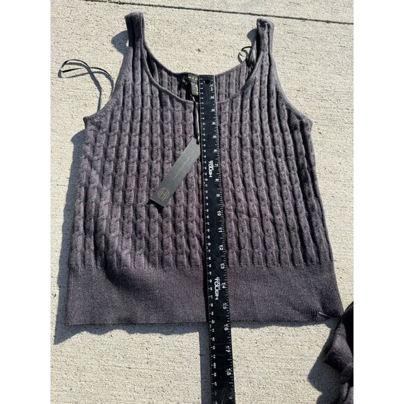 House of Harlow 1960 Cableknit Tank Flared Pants Twinset 2 Pc Set NWT LARGE #652 - Picture 3 of 10